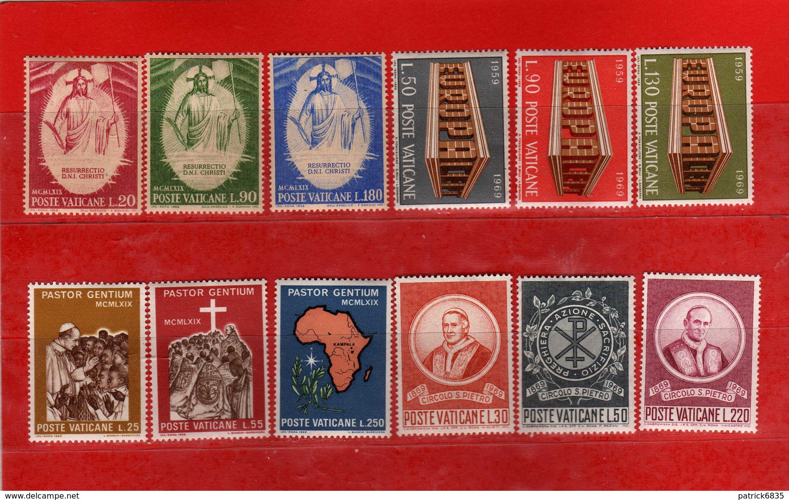 Vaticano **- 1969 - Annata Completa. 12 Valori .  PO  MNH - Full Years