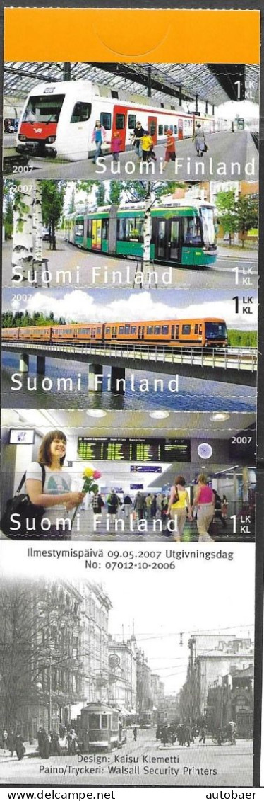 Finland Finnland Finlande Suomi 2007 Public Transport Mi.Nr. 1850-53 Booklet MNH ** Postfr. Neuf - Carnets