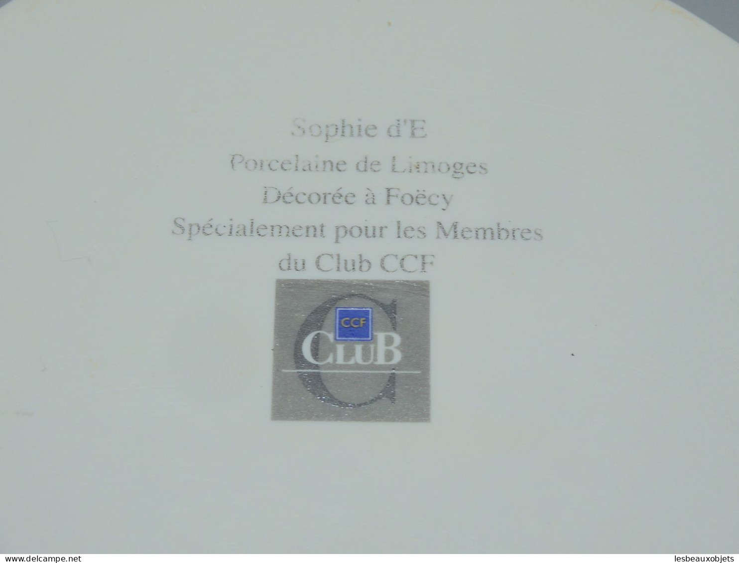 -COUPELLE VIDE POCHE PORCELAINE LIMOGES SOPHIE D'E décoré à Foëcy club CCF   E