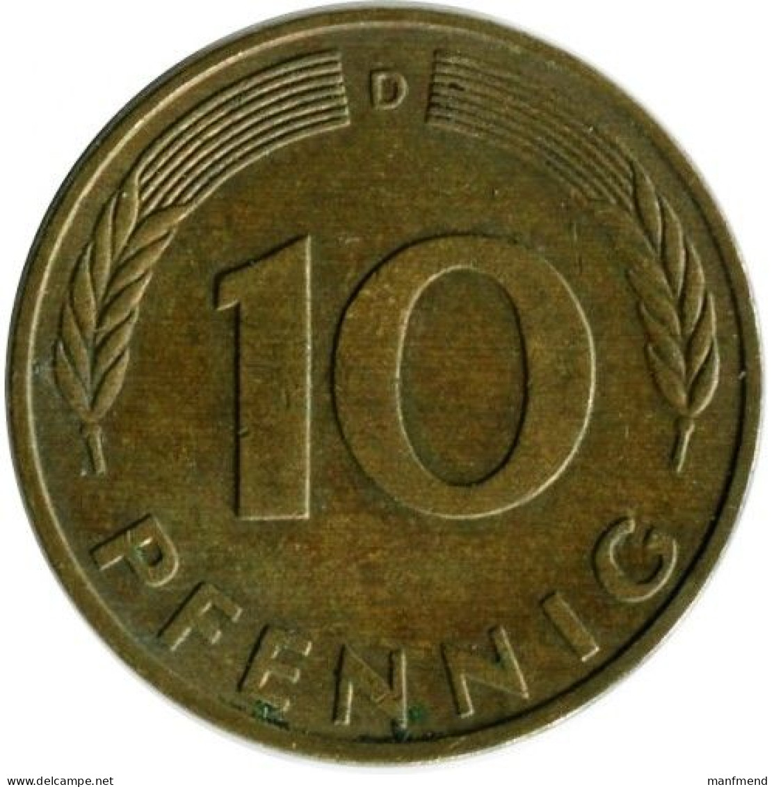 Germany - 1977 - KM 108 - 10 Pfennig - Mintmark "D" - München - VF - Look Scans - 10 Pfennig