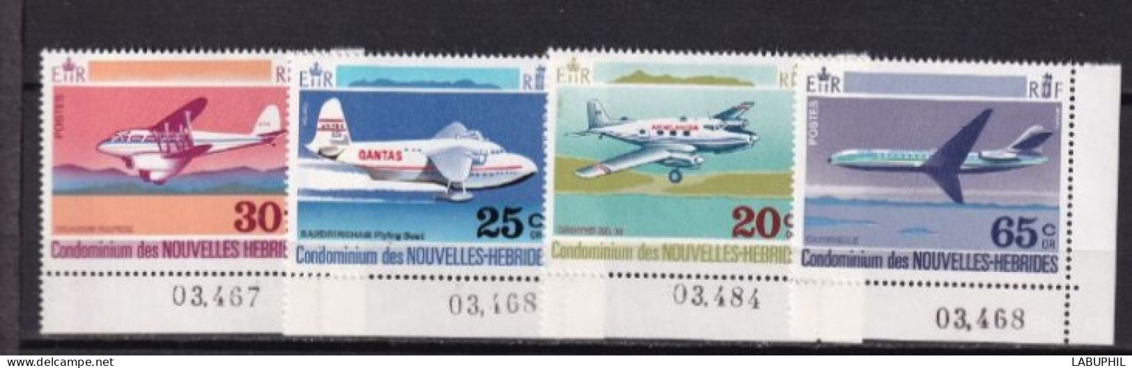 NOUVELLES HEBRIDES NEUFS  MNH ** Legende Francaise 1972 Avions - Neufs