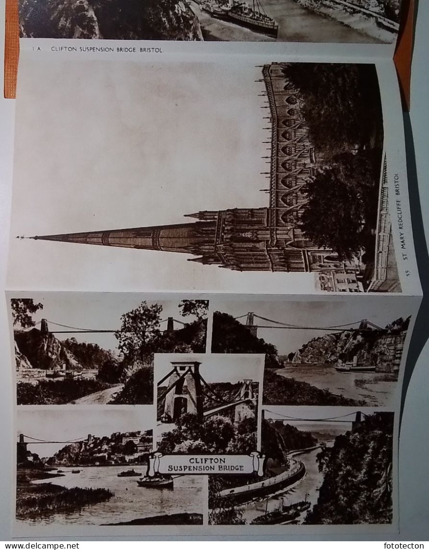 UK - England - Bristol - Gratings From Bristol - Sepia Gravure Lettercards, Six Views Of Bristol - Bristol