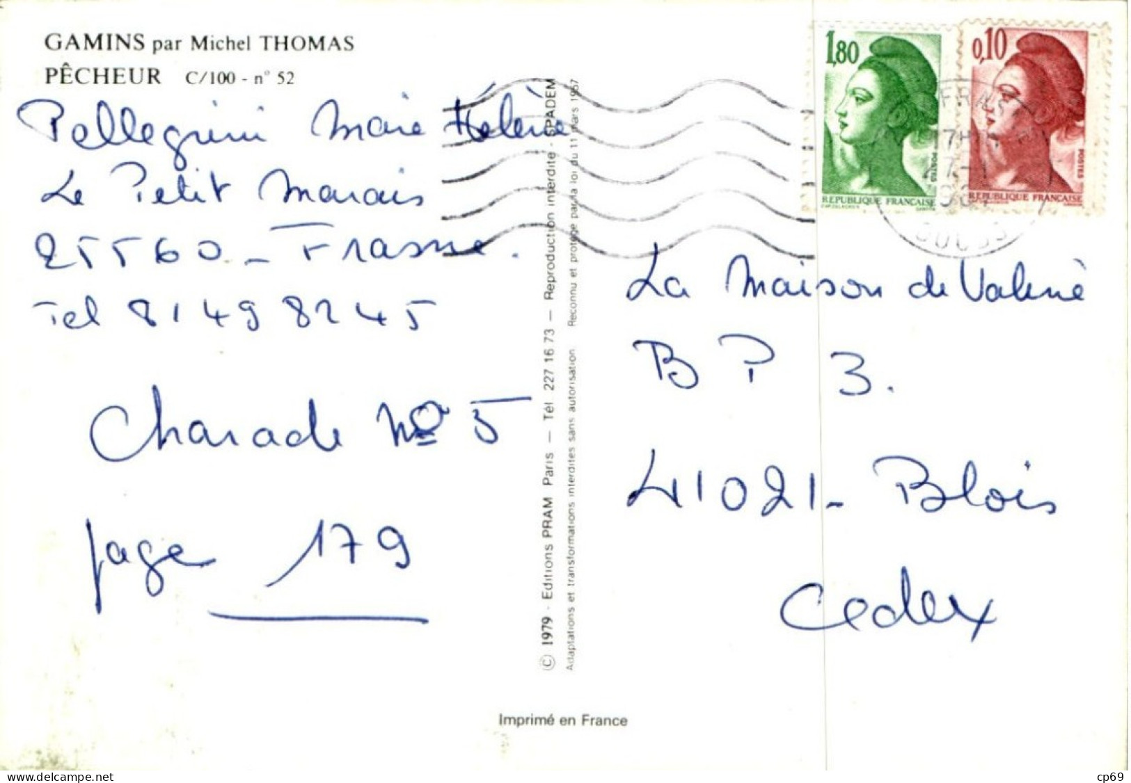 Michel Thomas Pêcheur Pêche Chapeau De Paille Hat Child Bambino 子供 - C 100 - N°52 - En TB.Etat - Thomas