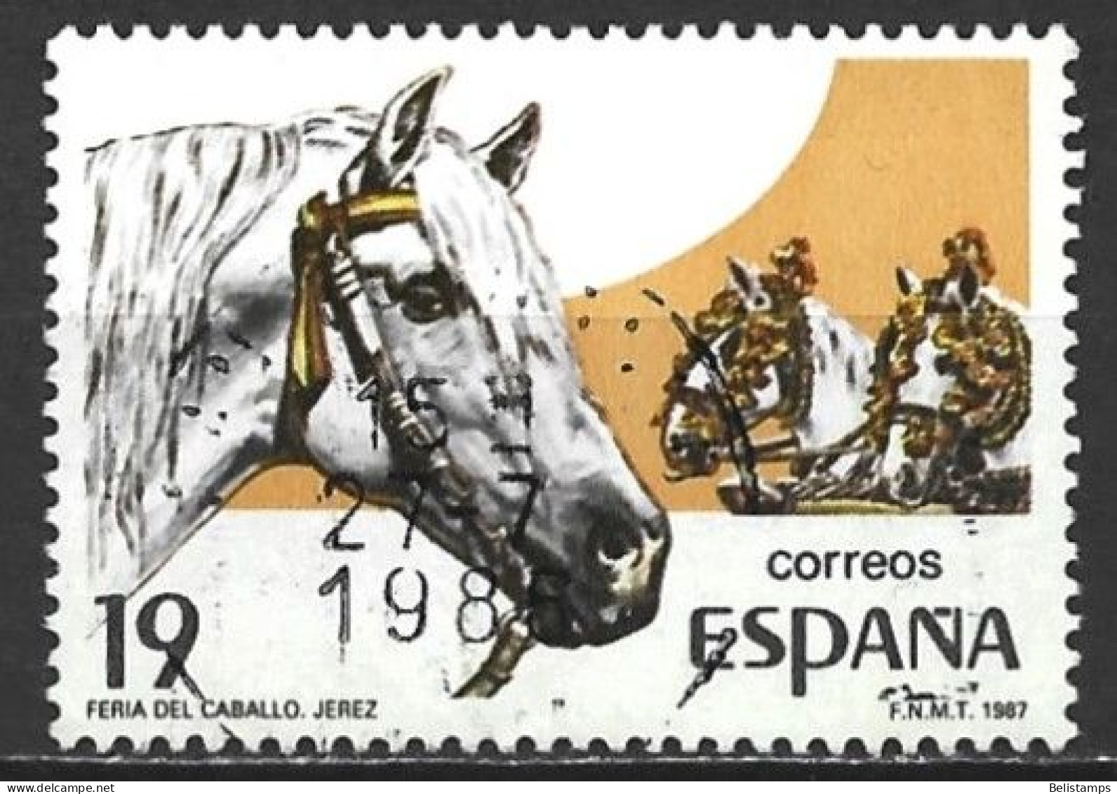 Spain 1987. Scott #2520 (U) Horse Fair, Jerex De La Fontera  *Complete Issue* - Usados