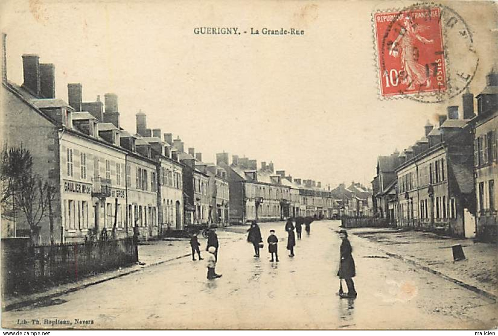 -dpts Div -ref-BM508- Nièvre - Gueringny - Grande Rue - Gaulier - Md De Vins En Gros - Enfants - - Guerigny