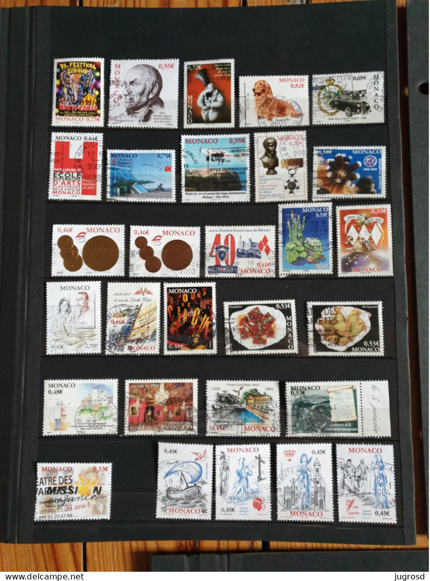 Lot De 79 Timbres Oblitérés De Monaco Différents Dont Hautes Valeurs 5 Photos - Used Stamps