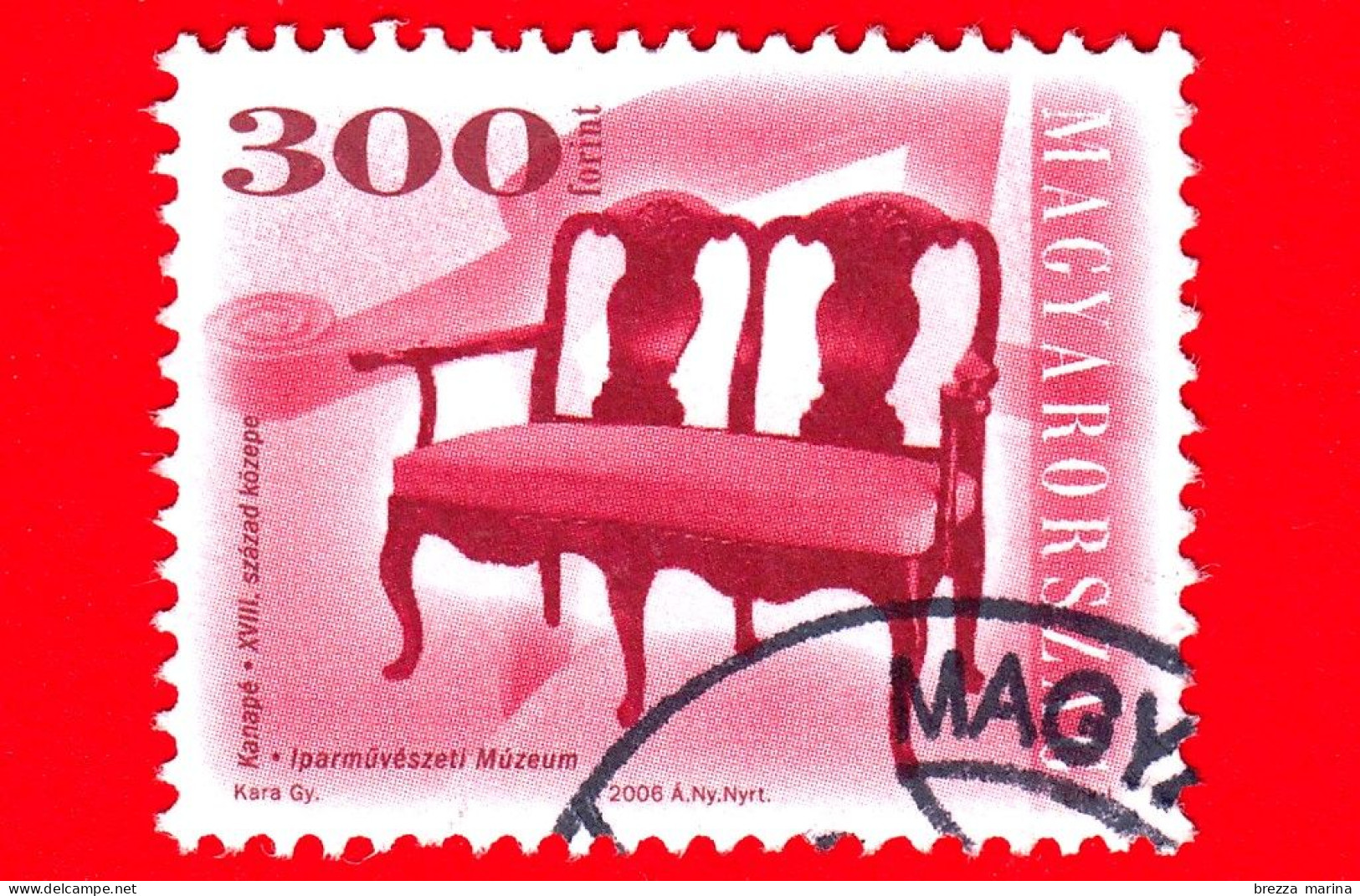 UNGHERIA - Magyar - Usato - 2006 - Mobili Antichi - Arredamento - Sofà 18 Sec. - Sedia - Chair - 300 - Used Stamps