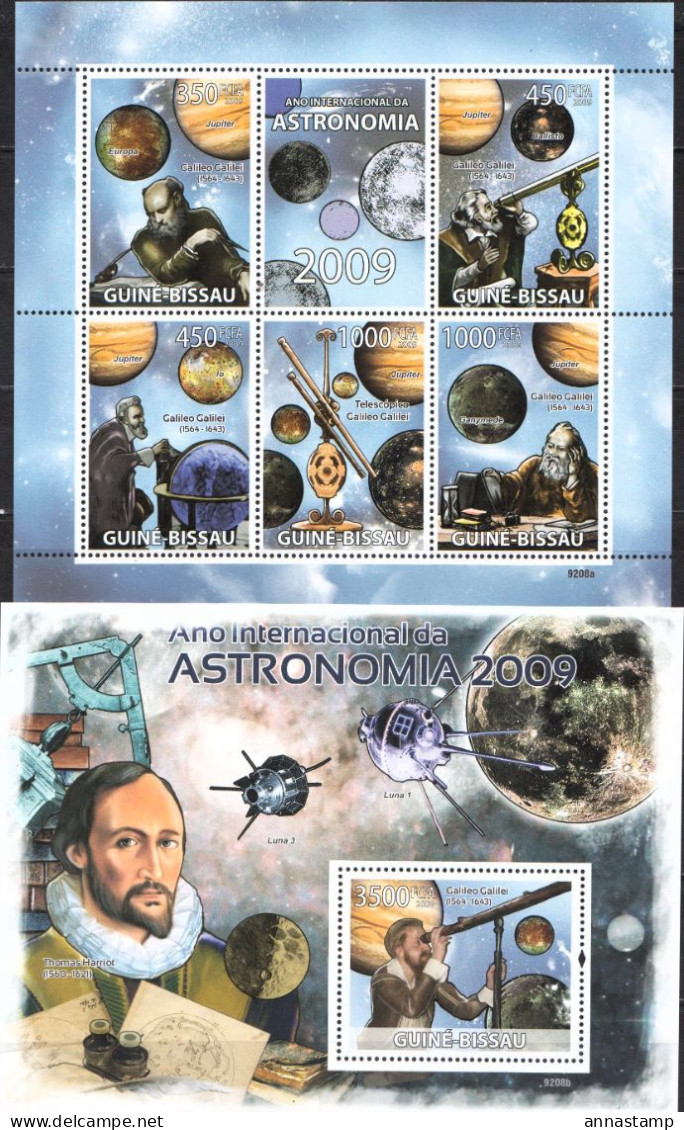 Guinea-Bissau MNH Minisheet And SS - Astronomie