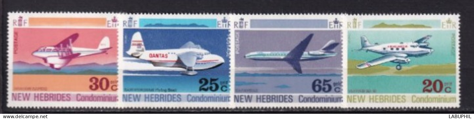 NOUVELLES HEBRIDES NEUFS  MNH ** Legende Anglaise  1972 Avions - Unused Stamps