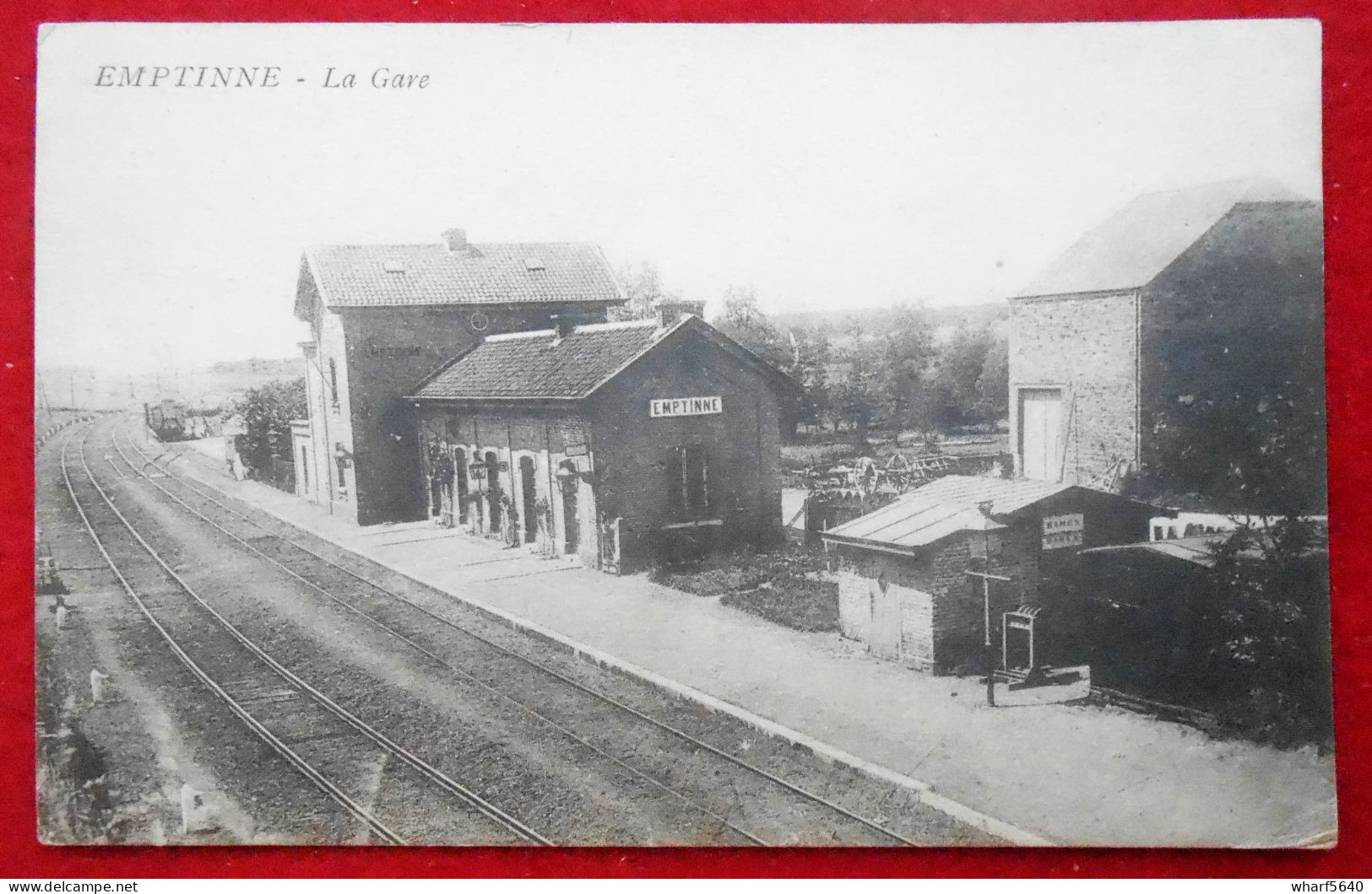 CPA 1925 Emptinne, Hamois. La Gare.  Phototypie Pinon, Hannut - Hamois