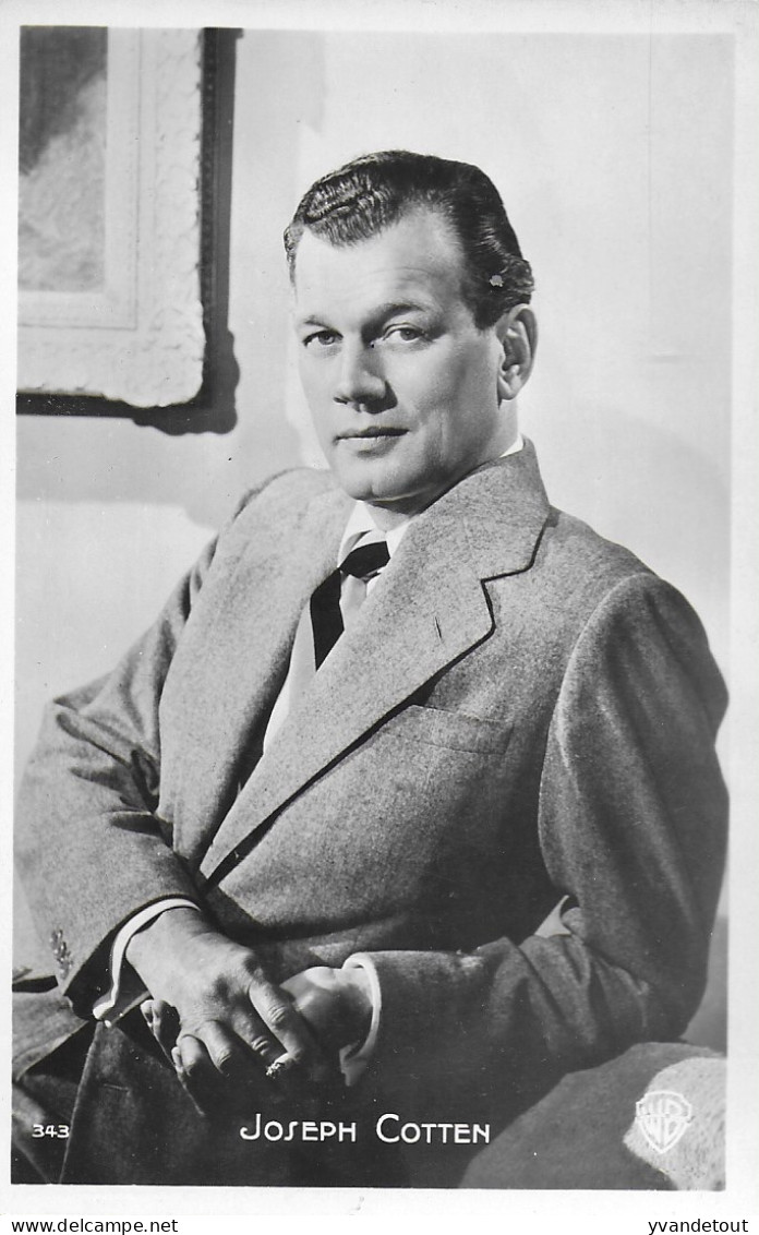 Cinéma. Photo Vintage Joseph Cotten - Otros & Sin Clasificación