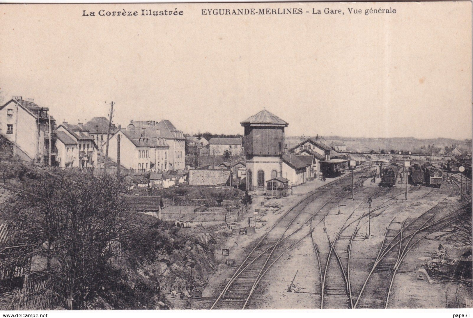 EYGURANDE-MERLINES  - La Gare - Vue Générale - Eygurande