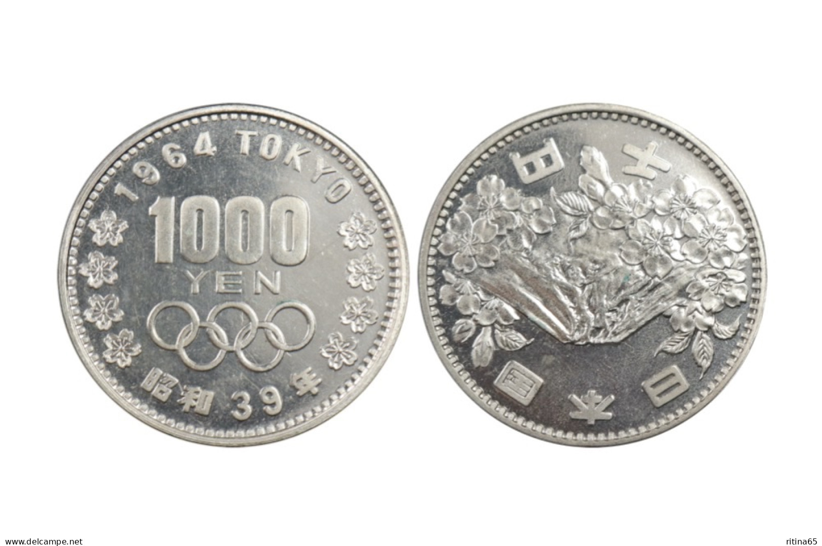 GIAPPONE !!! 1000 YEN 1964 OLIMPIADI DI TOKYO IN ARGENTO Y# 80 - Japon