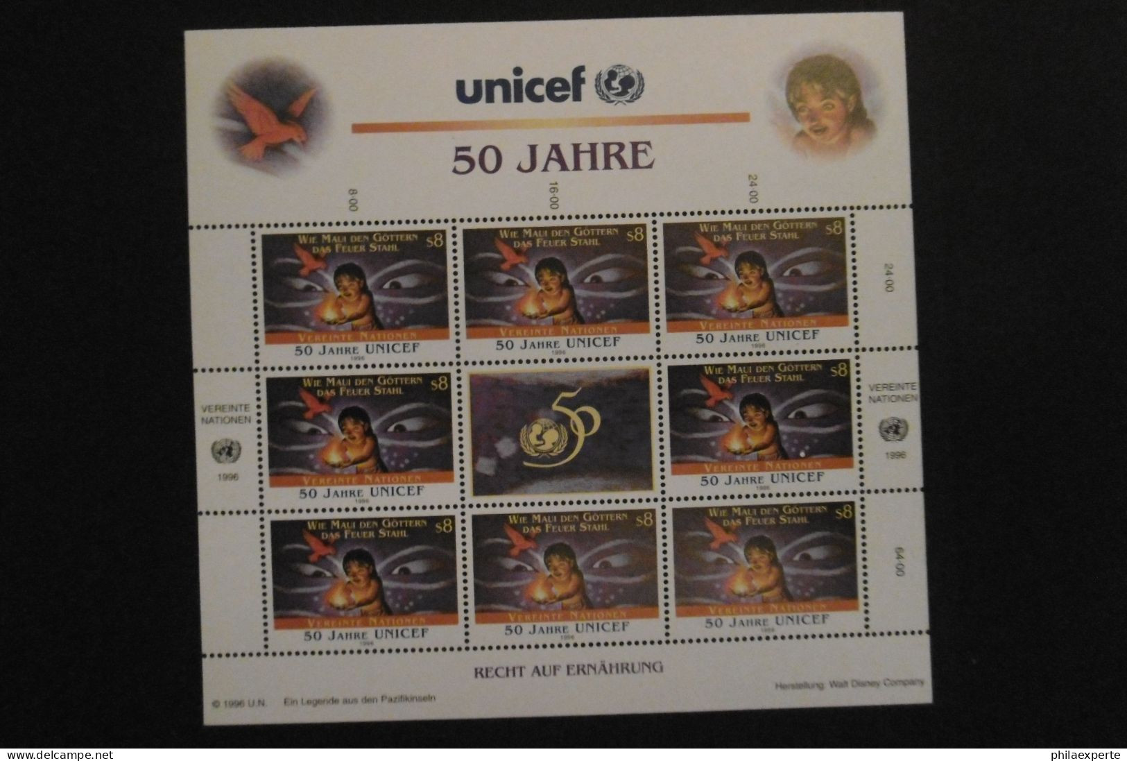 UNO Wien Mi. 219 ** Kleinbogen 50 Jahre UNICEF - Blocs-feuillets