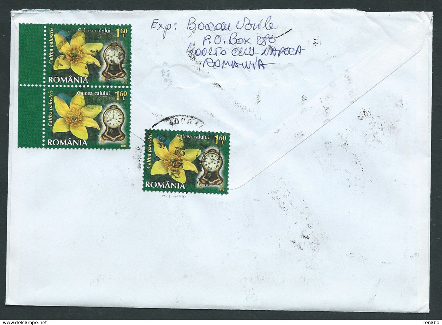 Romania 2015; Christmas, Easter, Flowers With Clock; Registered Cover To Italy; Natale, Pasqua, Fiori Con Orologio. - Lettres & Documents