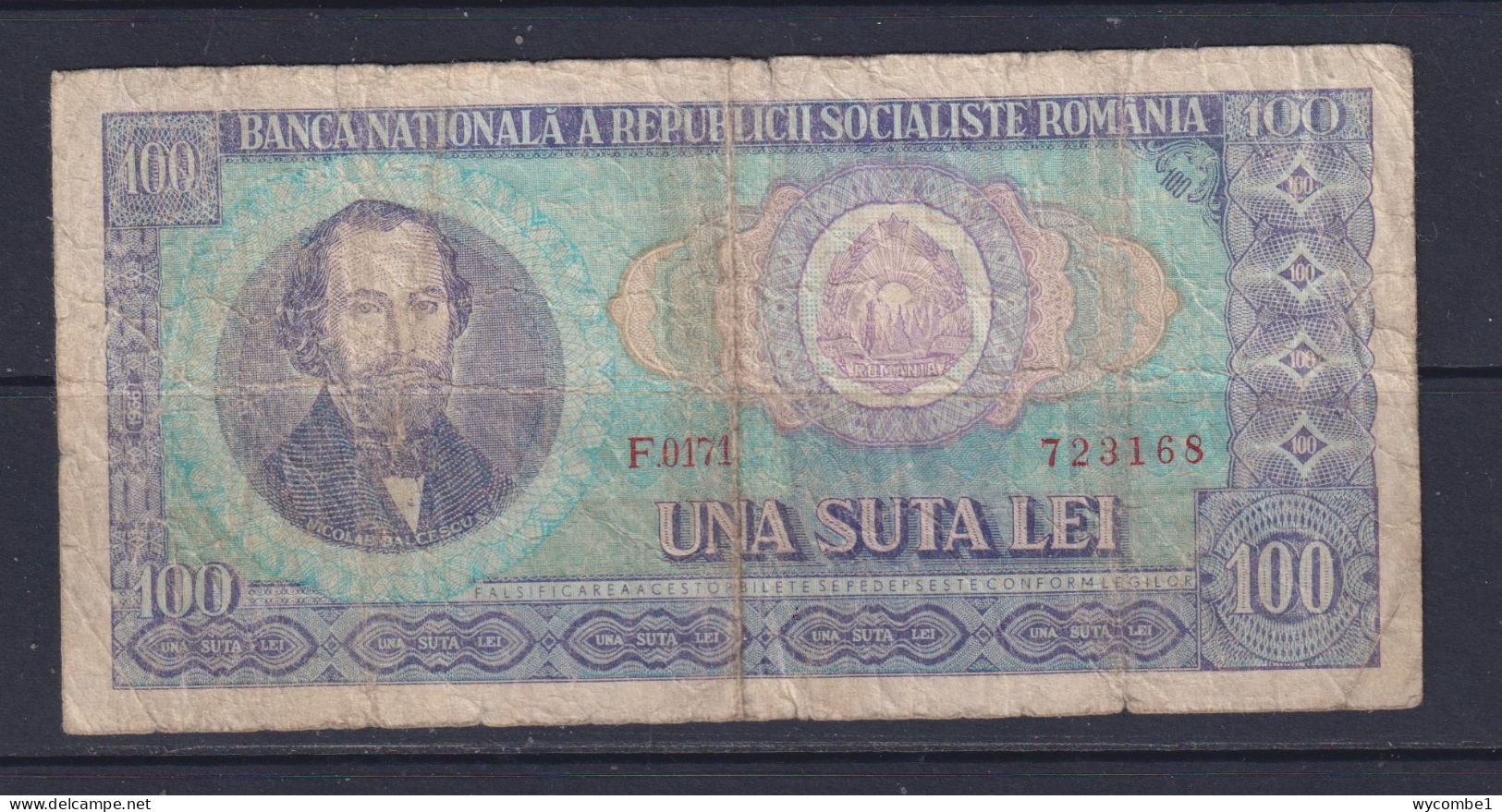 ROMANIA - 1966 100 Lei Circulated Banknote - Roumanie