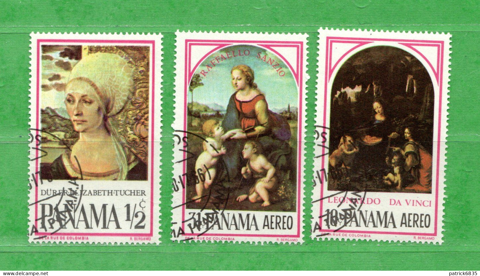 Panama °- 1967 -  Tableau De Durer-Da Vinci . Yvert. 426 + PA. 386/87 Gommé Oblitéré. - Tableaux