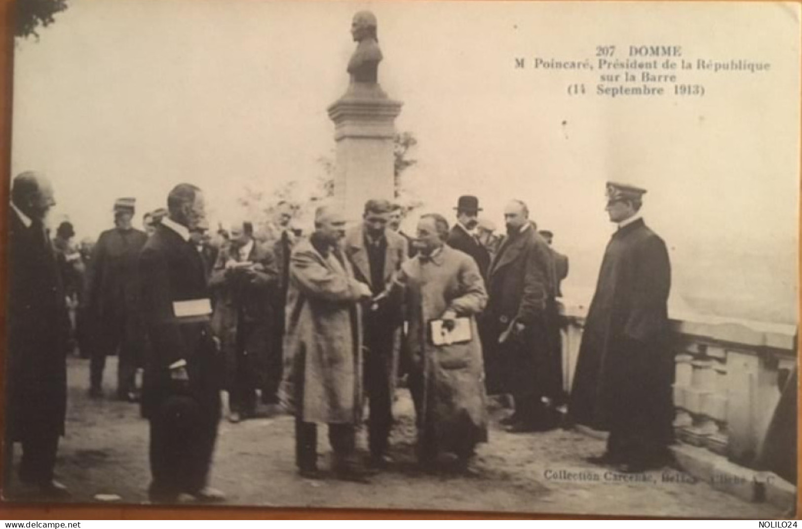 Cpa 24 DOMME  M. Poincaré Président De La République Sur La Barre 14 Septembre 1913, Animée, Coll Carcenac, Cliché A.C - Domme