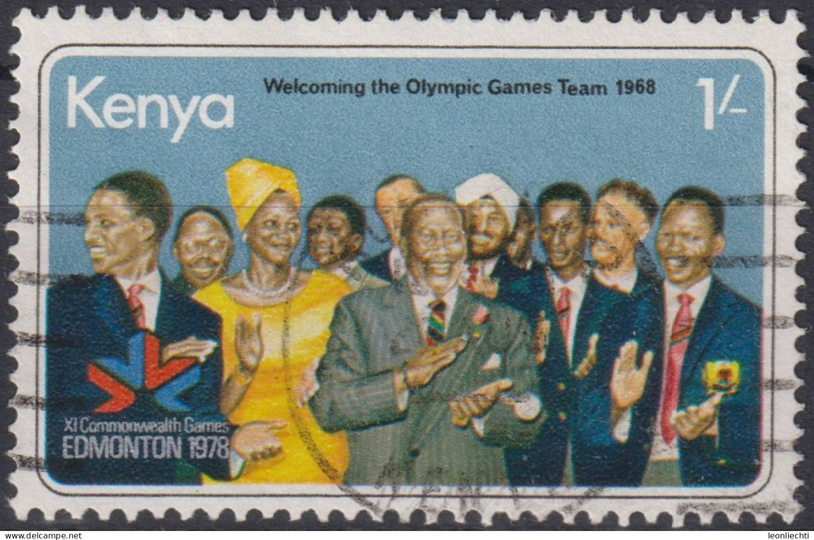 1978 Kenia ° Mi:KE 116, Sn:KE 118, Yt:KE 115, Kenya Olympic Games Team, XI Commonwealth Games - Kenya (1963-...)