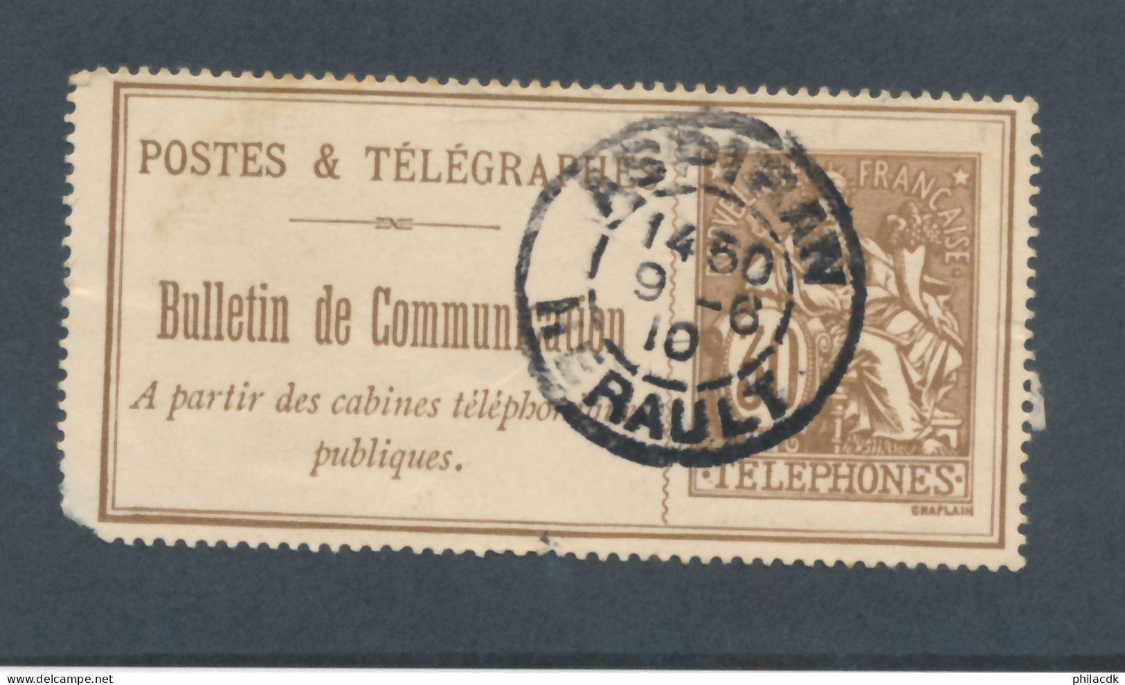 FRANCE - TELEPHONE N° 25 OBLITERE AVEC CAD ASPIRAN HERAULT DU 9 JUIN 1910 - Telegraph And Telephone