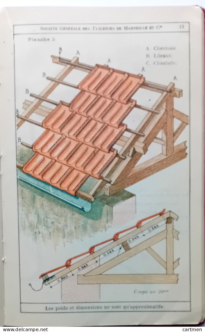 CARRELAGE BRIQUE CERAMIQUE TUILE  CATALOGUE DE LA SOCIETE DES TUILERIES DE  MARSEILLE 1900 - Marseille (FRA)