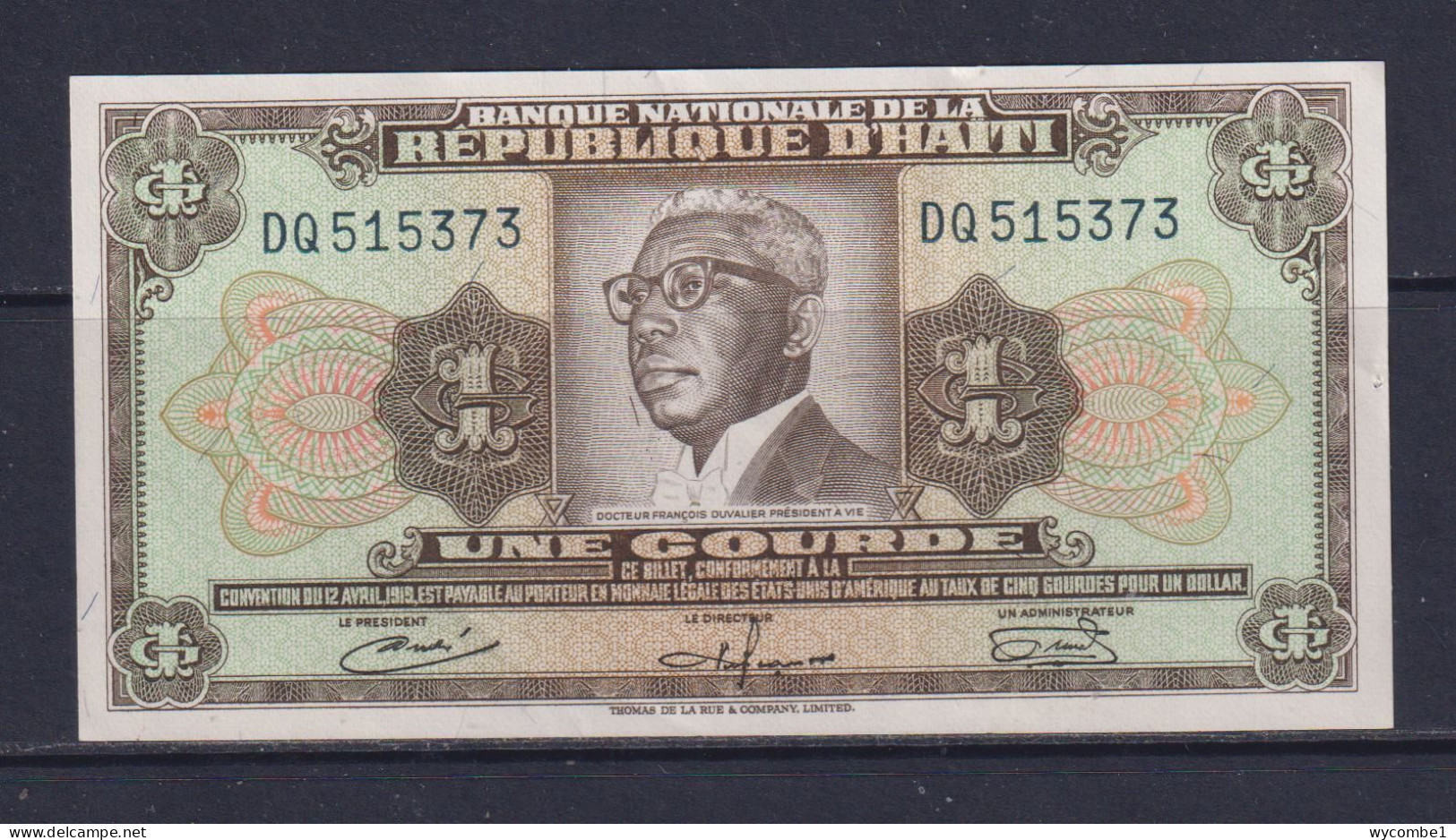 HAITI - 1984-85 1 Gourde AUNC/XF Banknote - Haiti