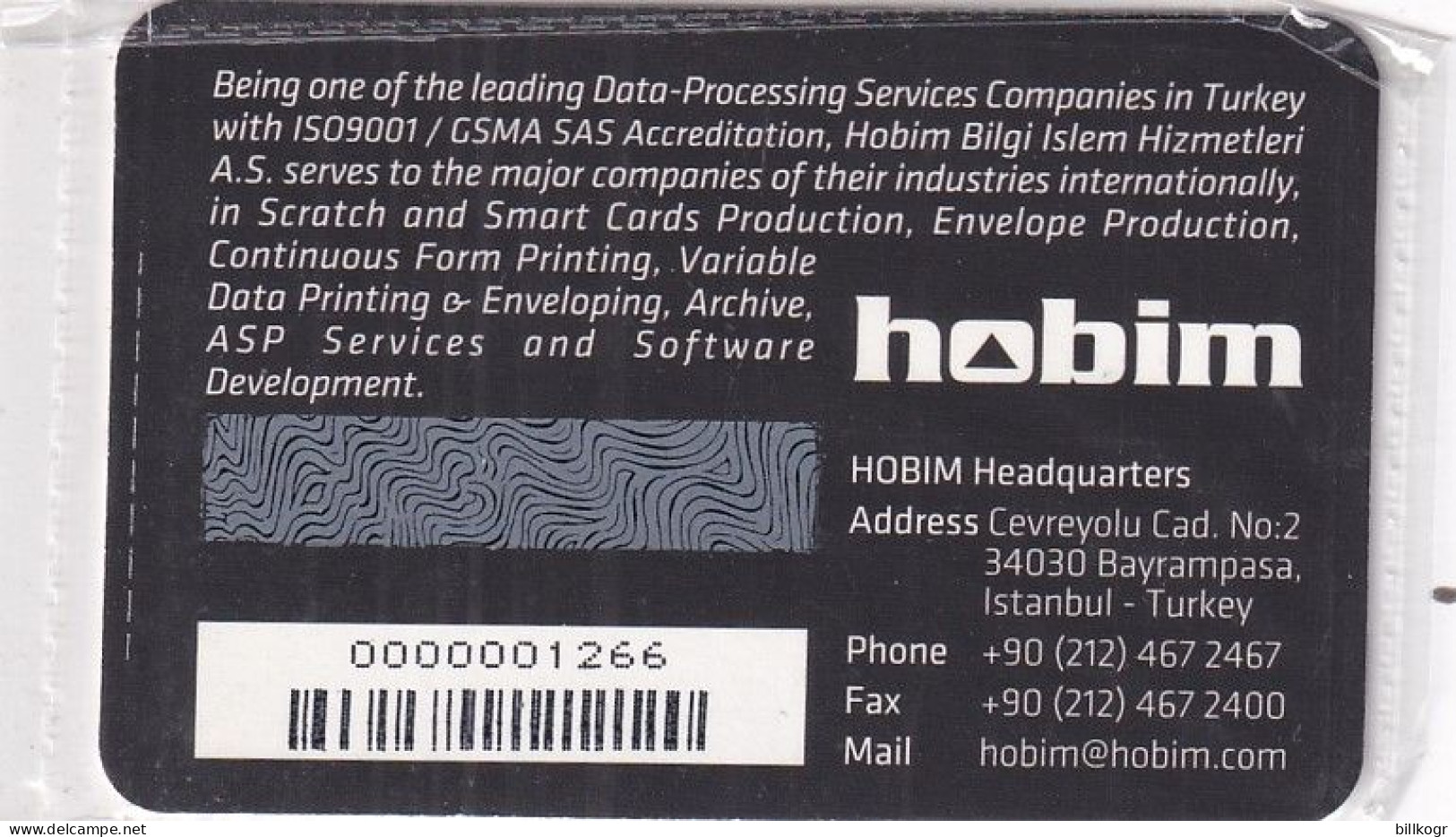 TURKEY - Leopard, HOBIM Demo Prepaid Card, Mint - Turquie