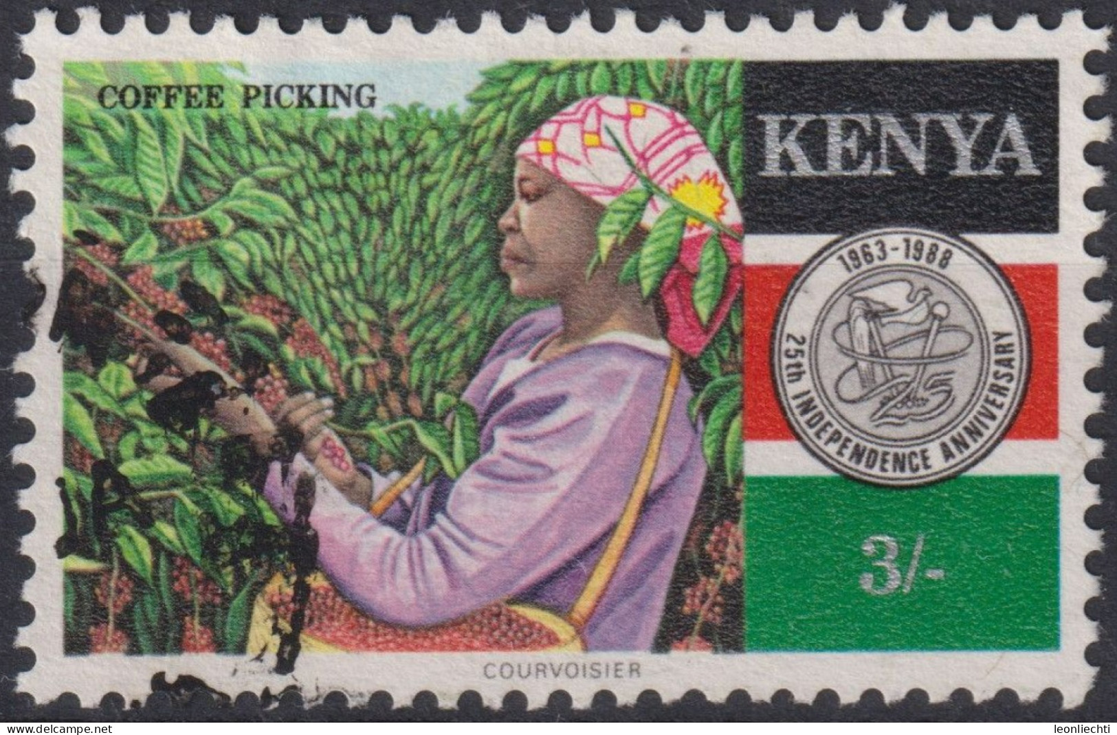 1988 Kenia ° Mi:KE 467, Sn:KE 477, Yt:KE 460, Independence, Coffee Picking - Kenya (1963-...)