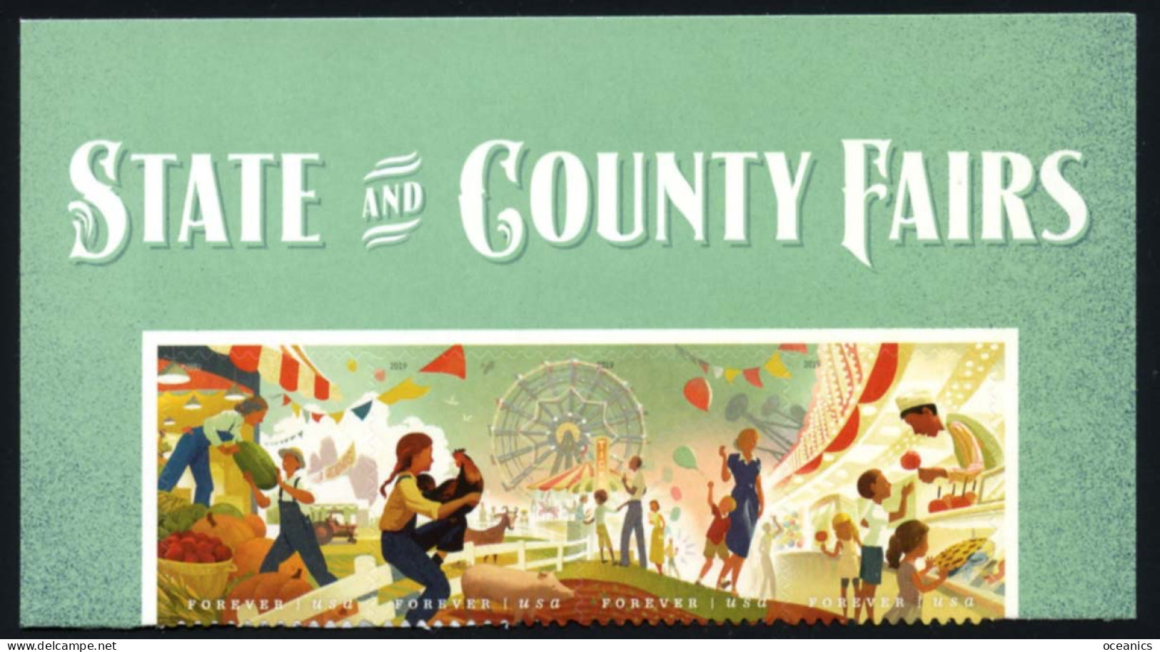 Etats-Unis / United States (Scott No.5404a - State And County Fairs) [**] Strip + Border - Ungebraucht