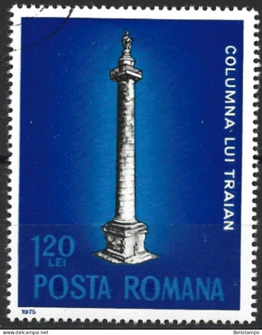 Romania 1975. Scott #2564 (U) Roman Monument, Trajan's Column, Rome - Gebruikt