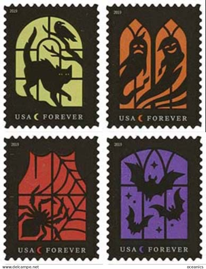 Etats-Unis / United States (Scott No.5420-23 - Spooky Silhouette) [**] Set Of 4 - Ungebraucht