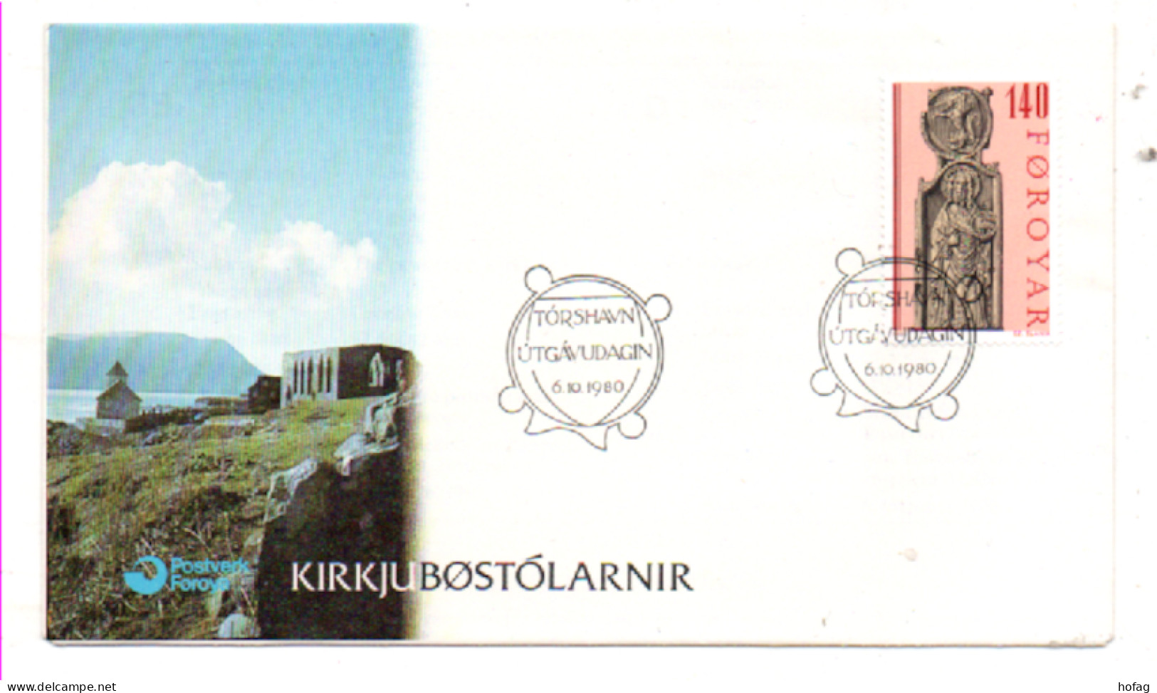 Färöer 1980 Ersttagsbrief MiNr. 56; Faroe Islands FDC Sn: 56, AFA: 50 - Färöer Inseln