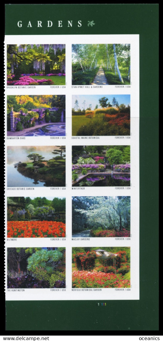 Etats-Unis / United States (Scott No.5470a - American Gardens) [**] MNH Bloc Of 10 - Nuevos