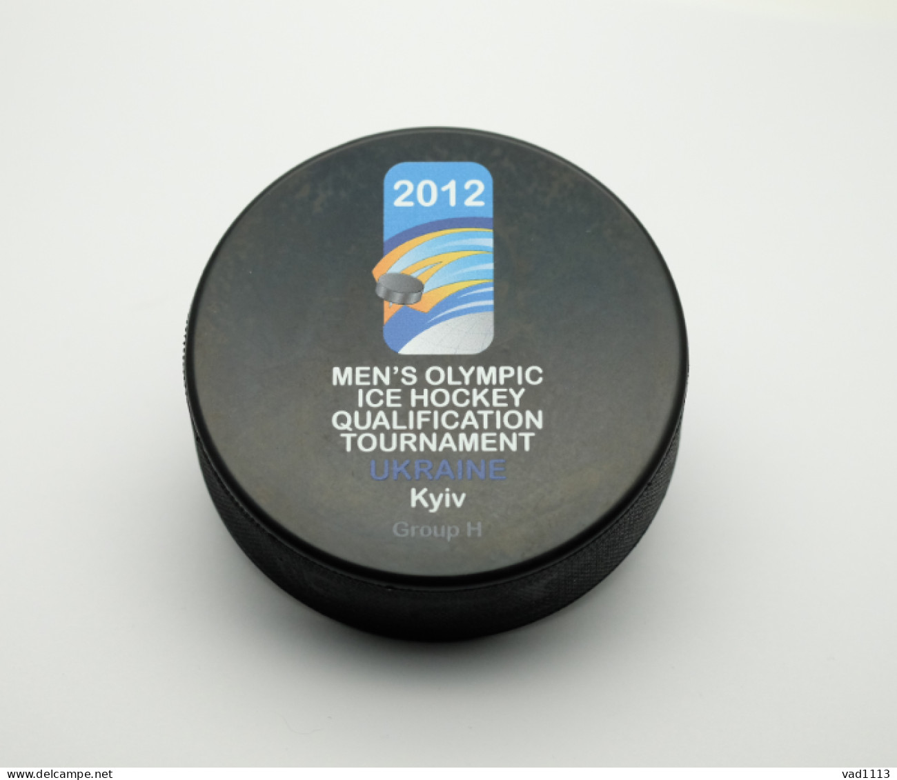 Ice Hockey Puck Sochi, Russia 2014 Olympic, Men's Qualification Ukraine 2012 - Andere & Zonder Classificatie