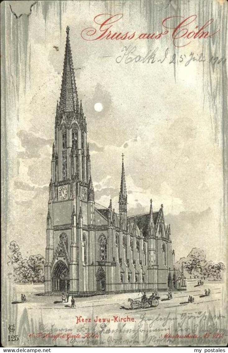 41312438 Koeln Herr Jesu Kirche Kuenstlerkarte  Koeln Stadt - Köln