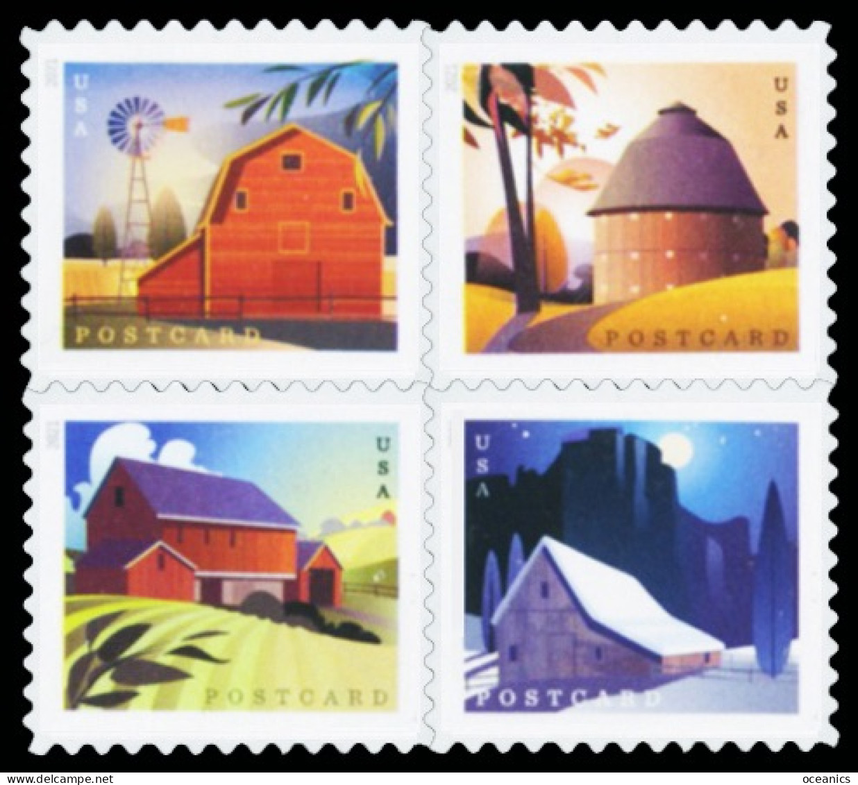 Etats-Unis / United States (Scott No.5549a - Barns) [**] Bloc - Unused Stamps