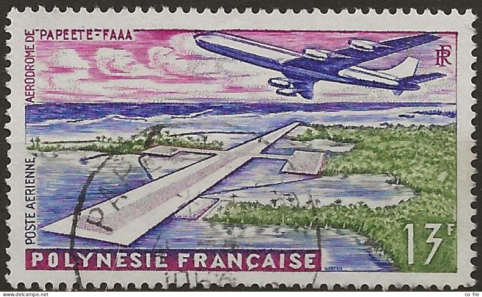 Polynésie Française, Poste Aérienne N°5 (ref.2) - Usados