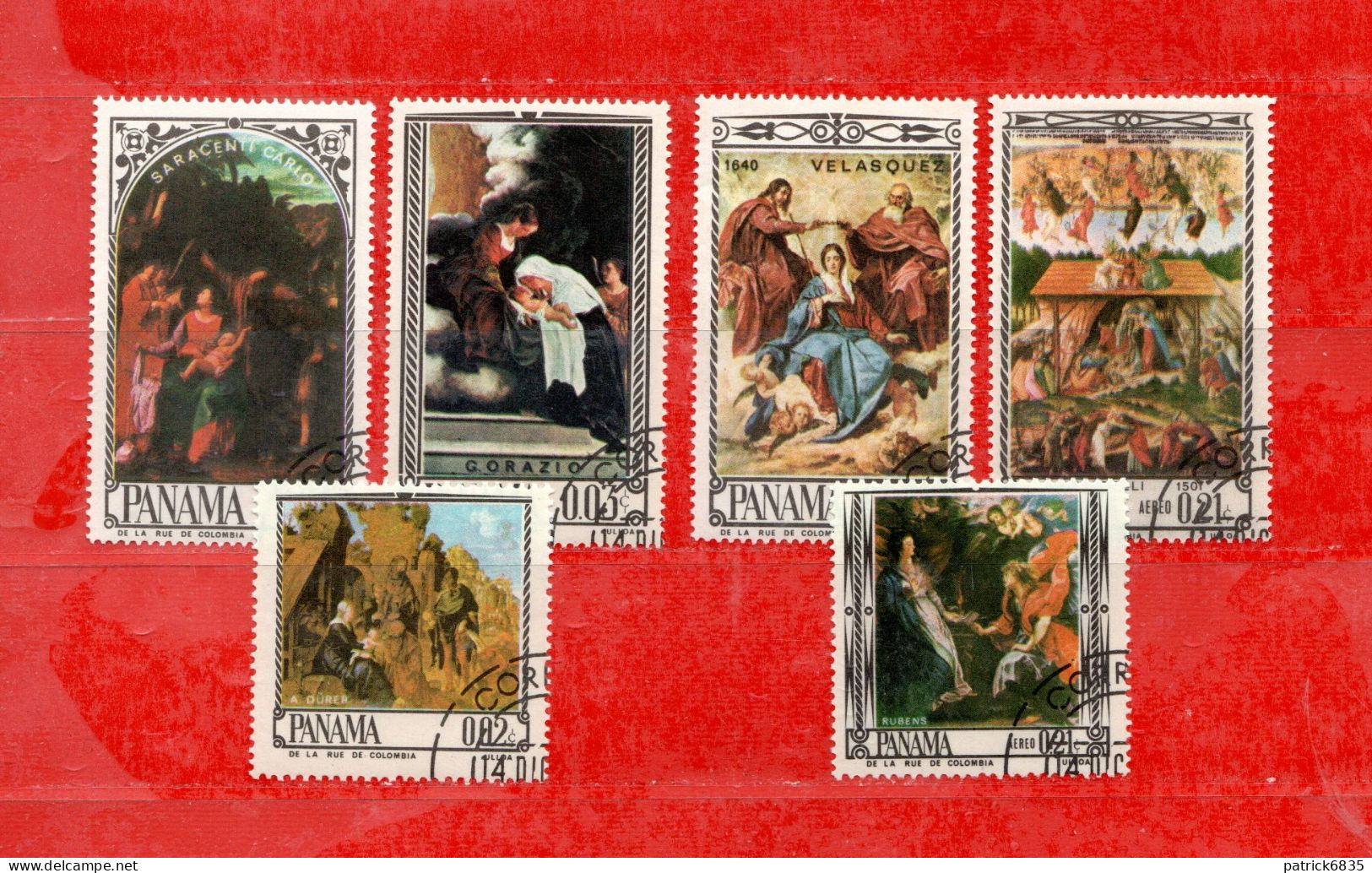 Panama °- 1967 -  Yvert . 434/437 + PA.403/404. Tableaux De Velasquez-Botticelli-Rubens. Ecc. - Tableaux