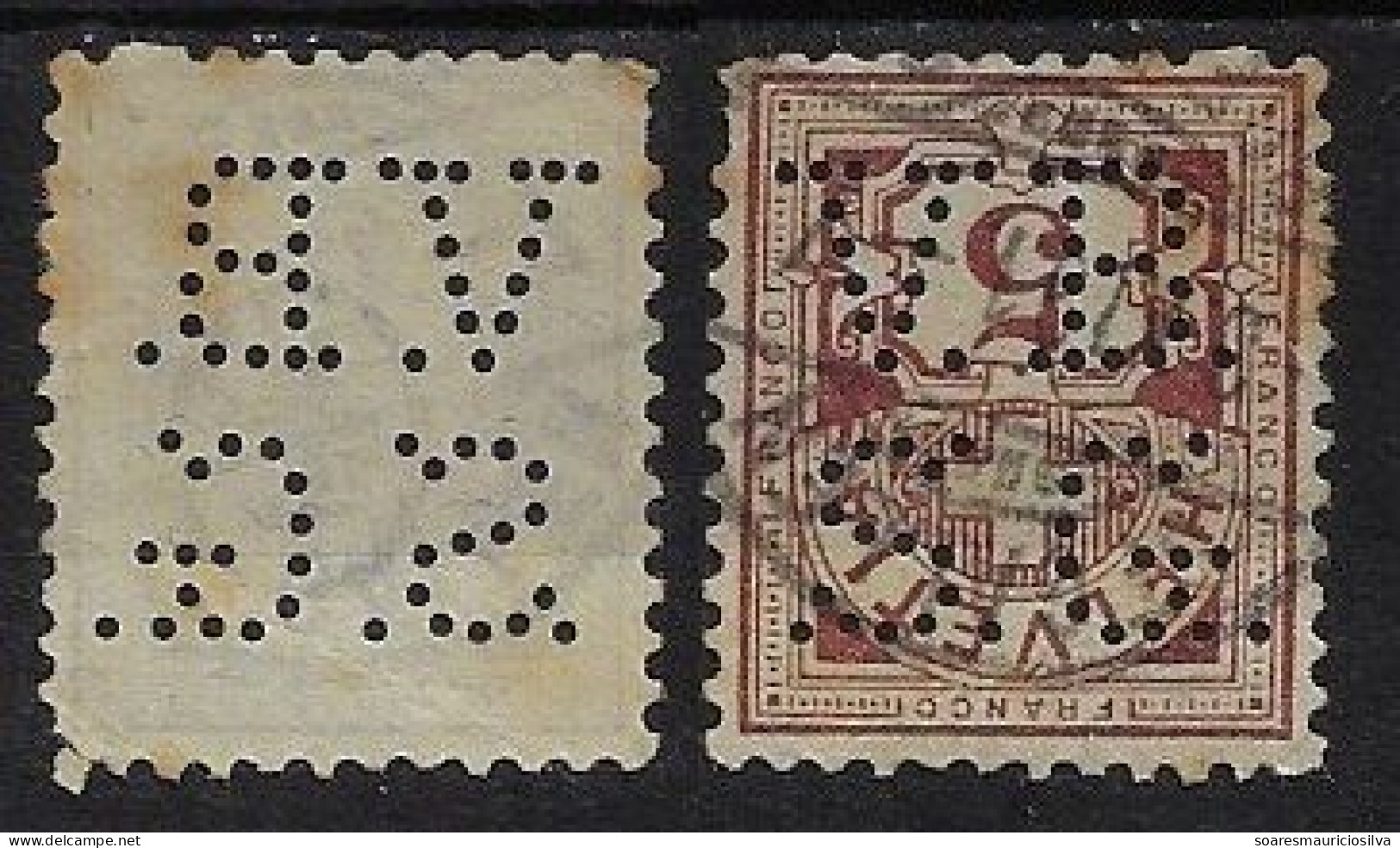 Switzerland 1890/1917 Stamp Perfin V.B./S.G. By Schweizerische Volksbank Swiss People's Bank St. Gallenn Lochung Perfore - Perfin