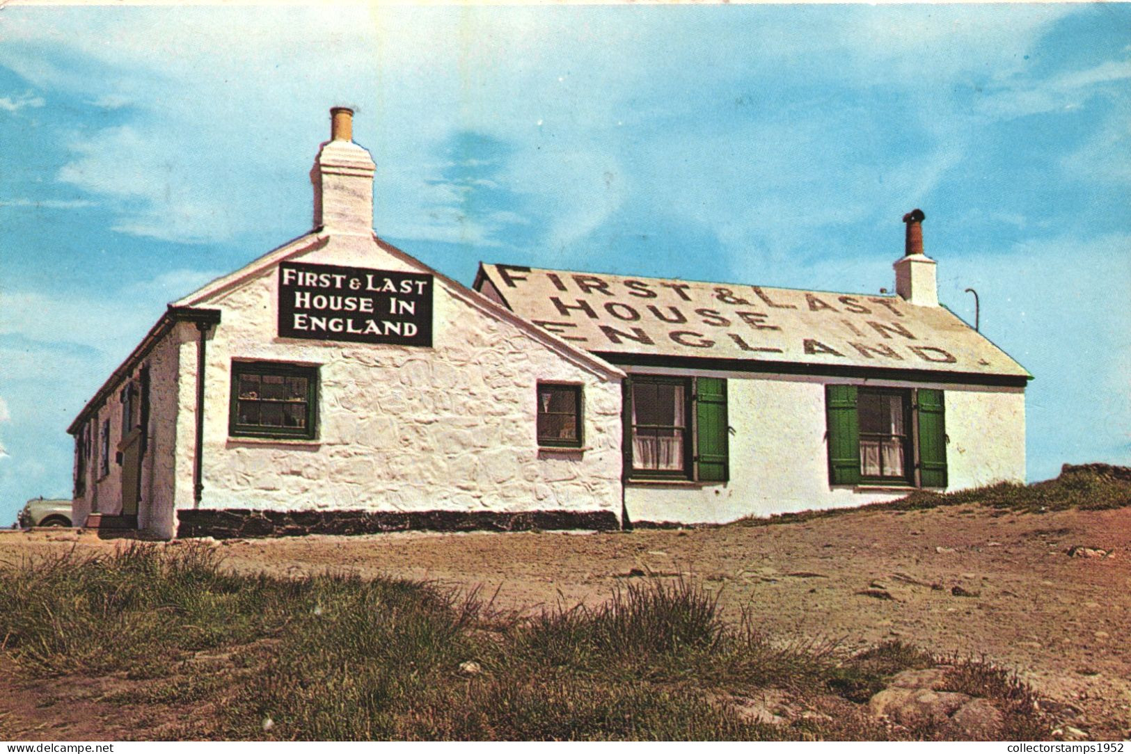 CORNWALL, SCILLY ISLES, LAND'S END, ARCHITECTURE, CAR, ENGLAND, UNITED KINGDOM, POSTCARD - Land's End