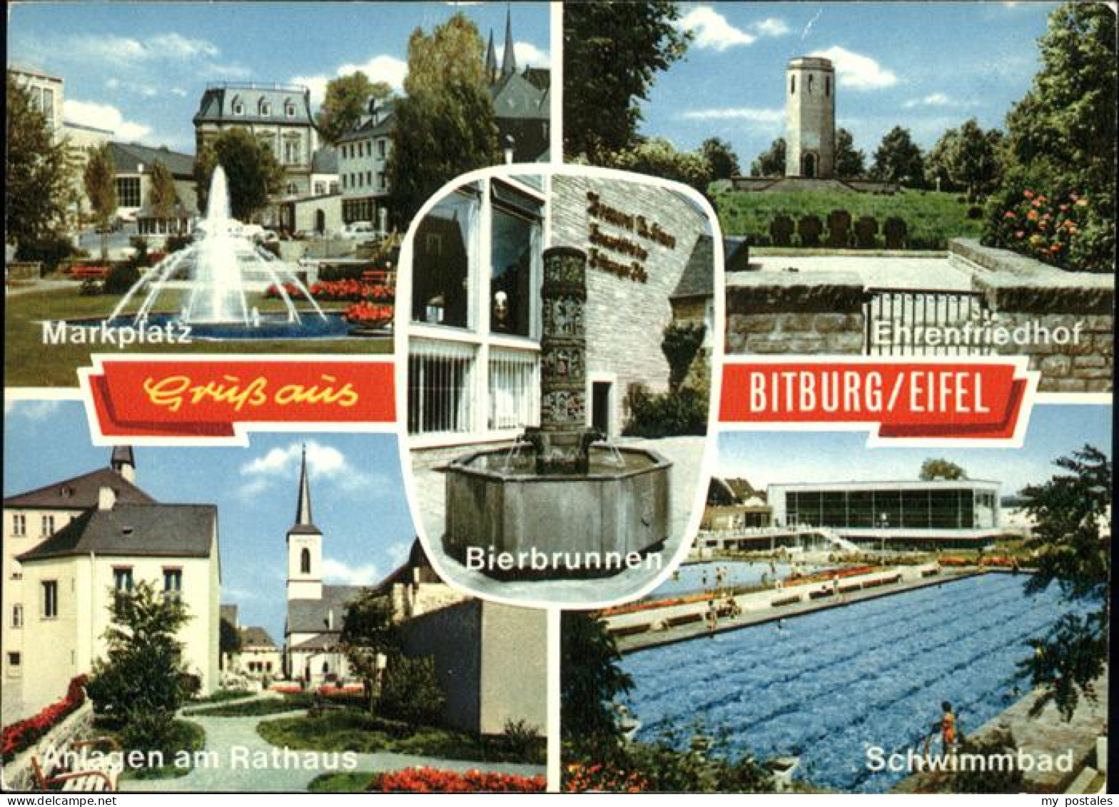 41310422 Bitburg Bierbrunnen Schwimmbad Ehrenfriedhof Brunnen Bitburg - Bitburg