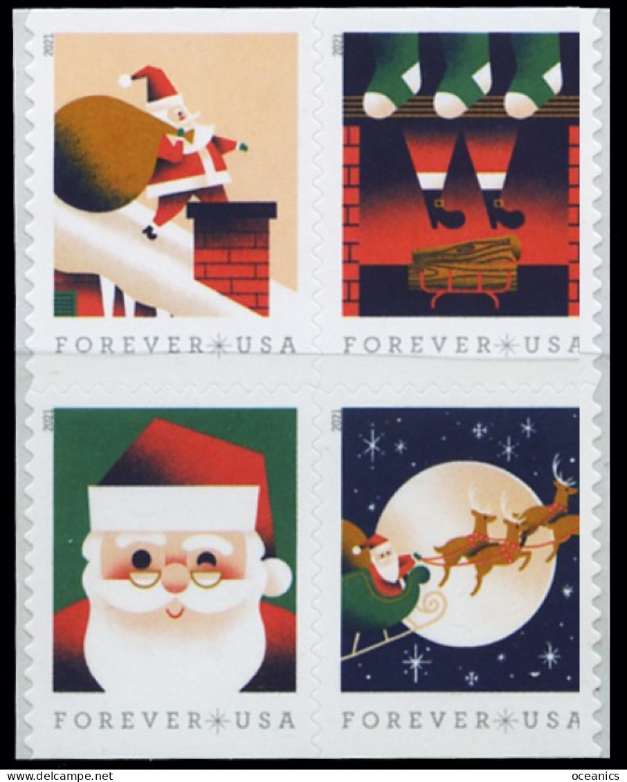 Etats-Unis / United States (Scott No.5647a- Christmas) [**] MNH Center Bloc - Ongebruikt