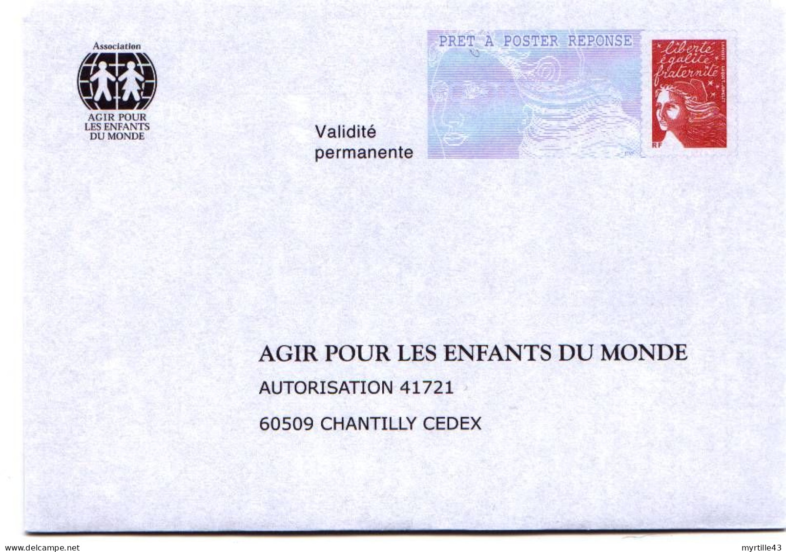 PAP Réponse Agir Pour Les Enfants Du Monde - Neuf - N° 0402426 - Listos Para Enviar: Respuesta /Luquet