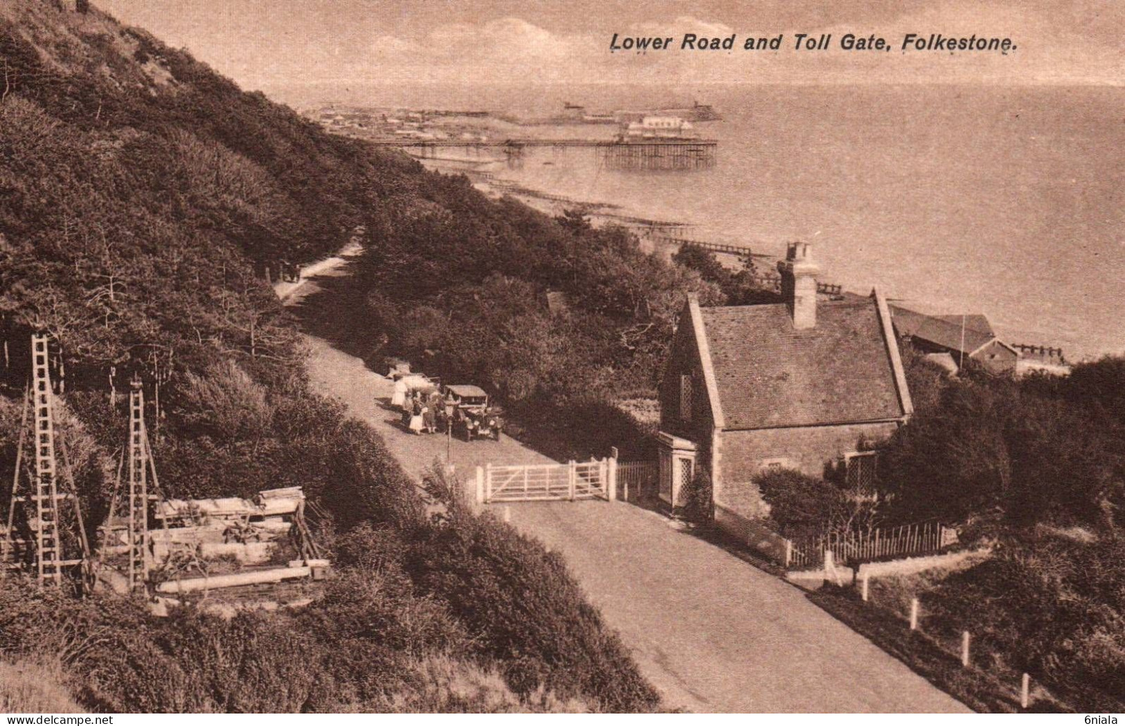 21232  FOLKESTONE LOWER ROAD And Toll Gate   (2 Scans)  Barrière Voitures - Folkestone