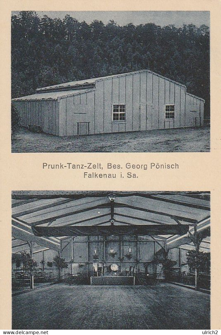 AK Falkenau I. Sachsen - Prunk-Tanz-Zelt - Bes. Georg Pönisch - Ca. 1920 (67121) - Flöha