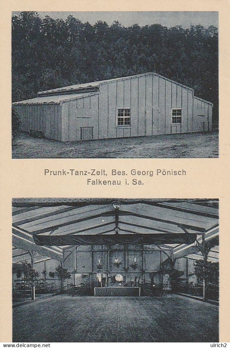 AK Falkenau I. Sachsen - Prunk-Tanz-Zelt - Bes. Georg Pönisch - Ca. 1920 (67121) - Floeha