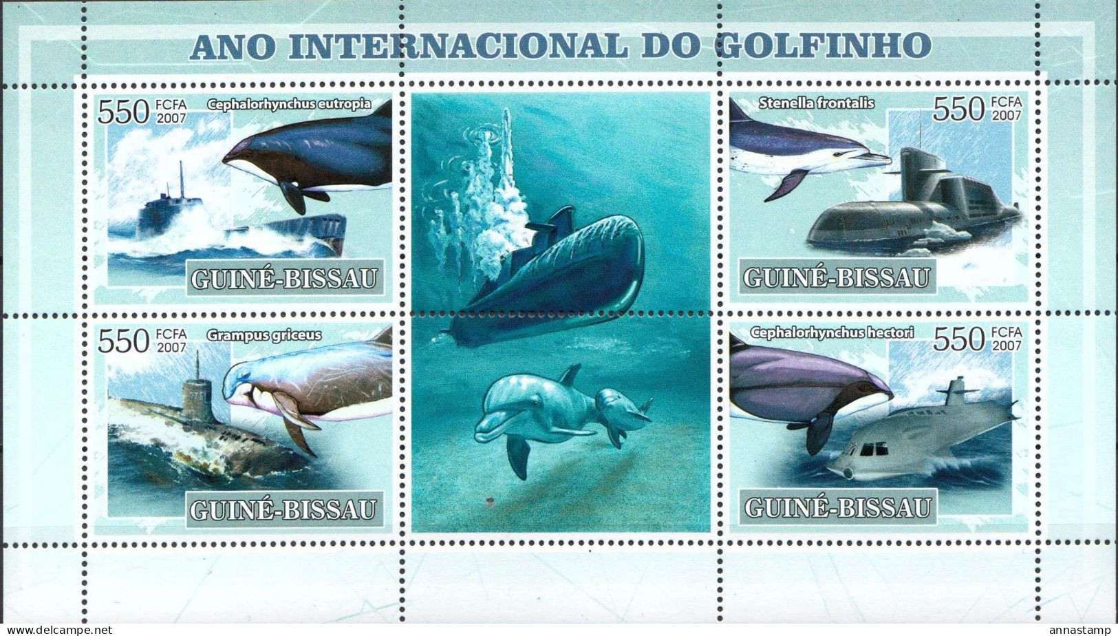 Guinea-Bissau MNH Minisheet - Delfines