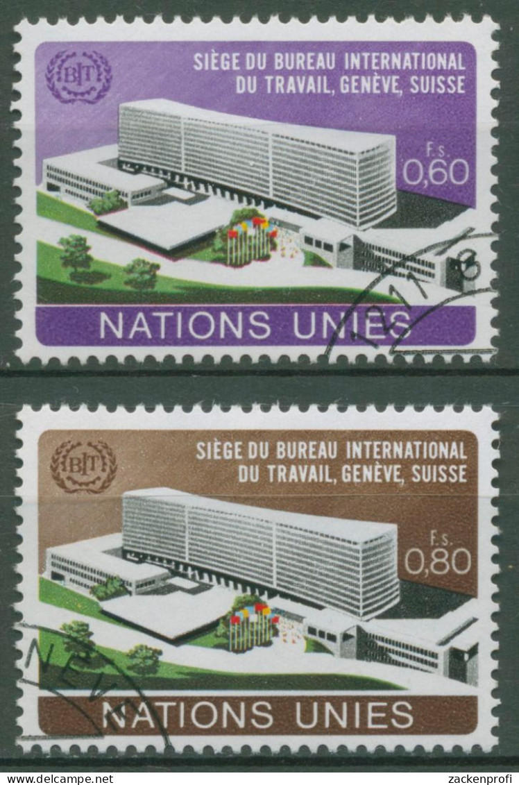 UNO Genf 1974 Arbeitsorganisation ILO Amtssitz Bern 37/38 Gestempelt - Usati