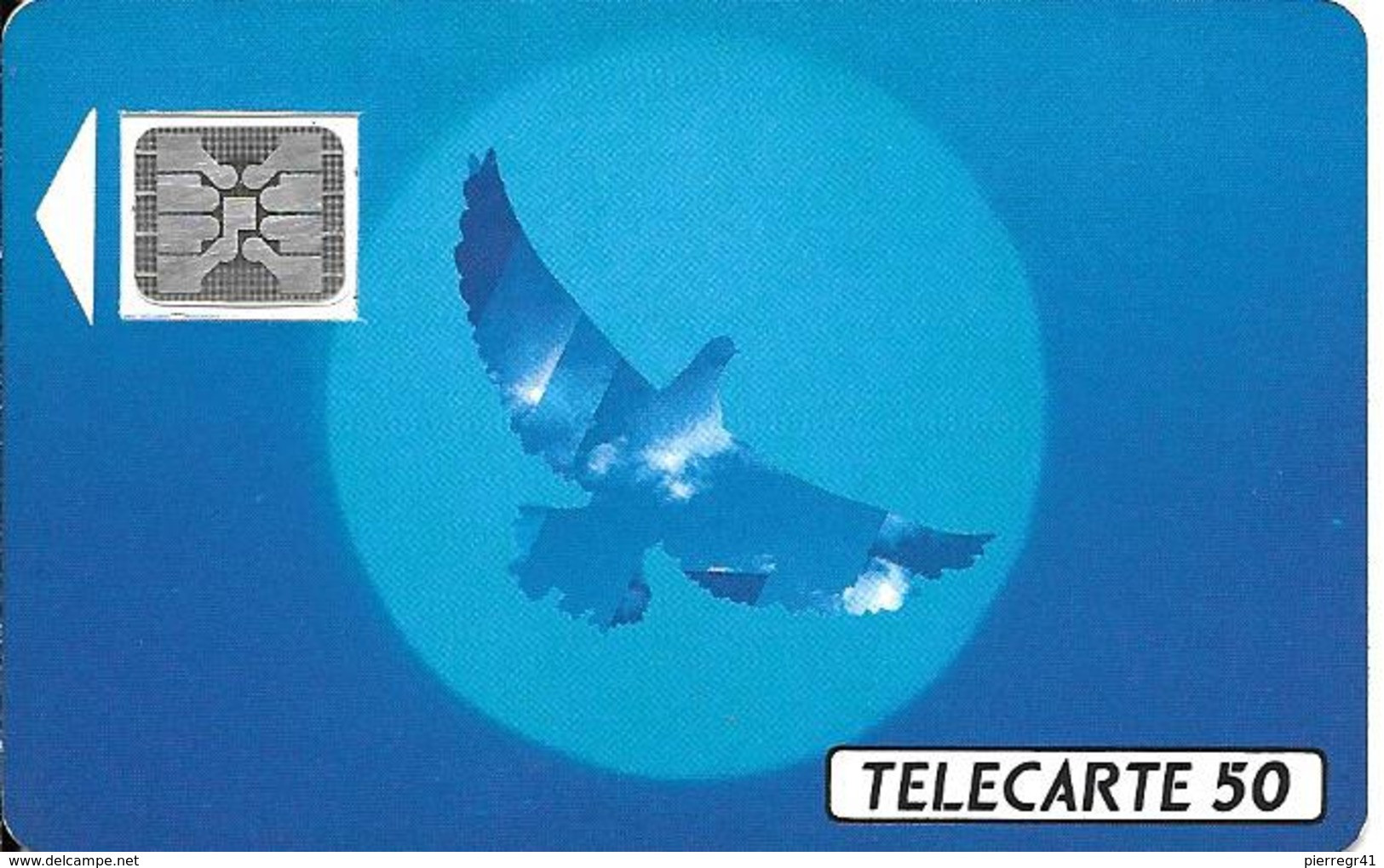 CARTE-PUBLIC-F134Aa-50U-SC4an-Trou 7-12/90--OISEAU BLEU-5 Imp 22426-UTILISE-TBE - 1990