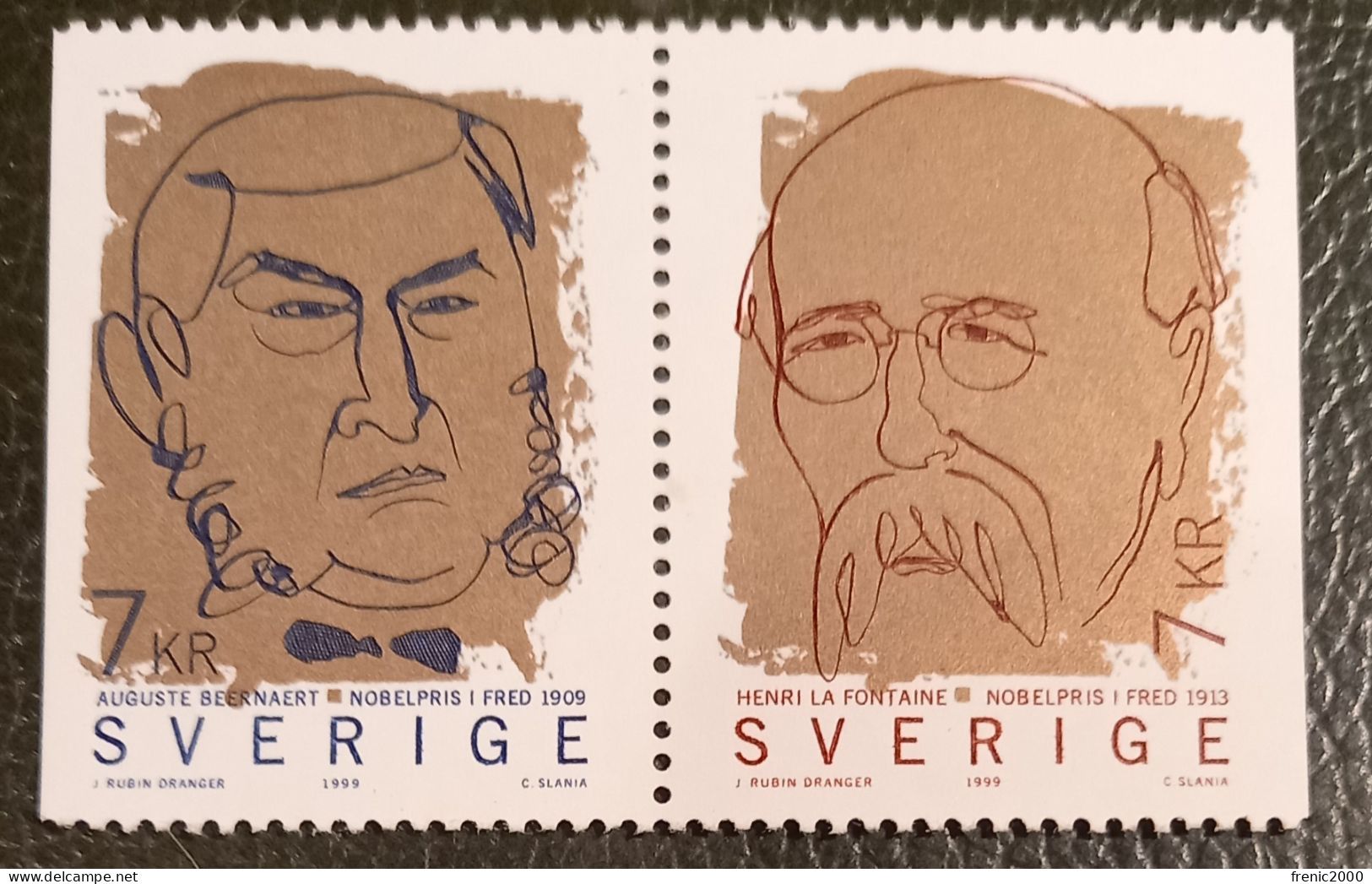TM 080 - Suède Paire 2123 Et 2124 ** Sans Gomme (d'origine) - Unused Stamps